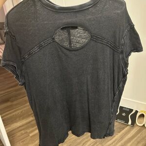 FREE PEOPLE Charcoal Grey Women's Top